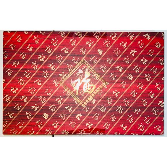 The Unbranded Brand Other - Decorative Dragon Box With 5 Pairs Of Floral Chopsticks with Duck Rests